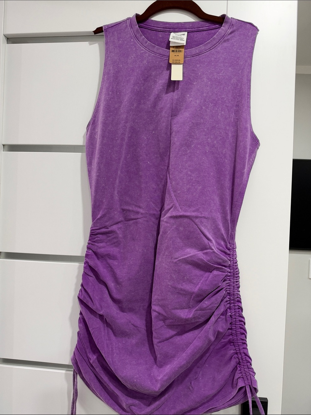 PINK Victoria's Secret Purple Ruched Tank Dress